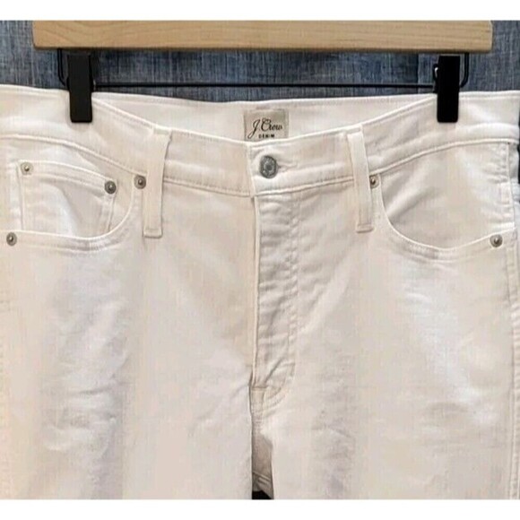 J CREW Women's Vintage Straight White Denim Jeans Ankle Length Size 30 - Picture 10 of 11